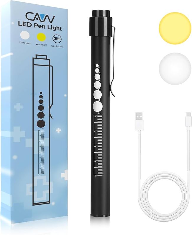 LED-penlight med pupillmåler, oppladbar Type-C